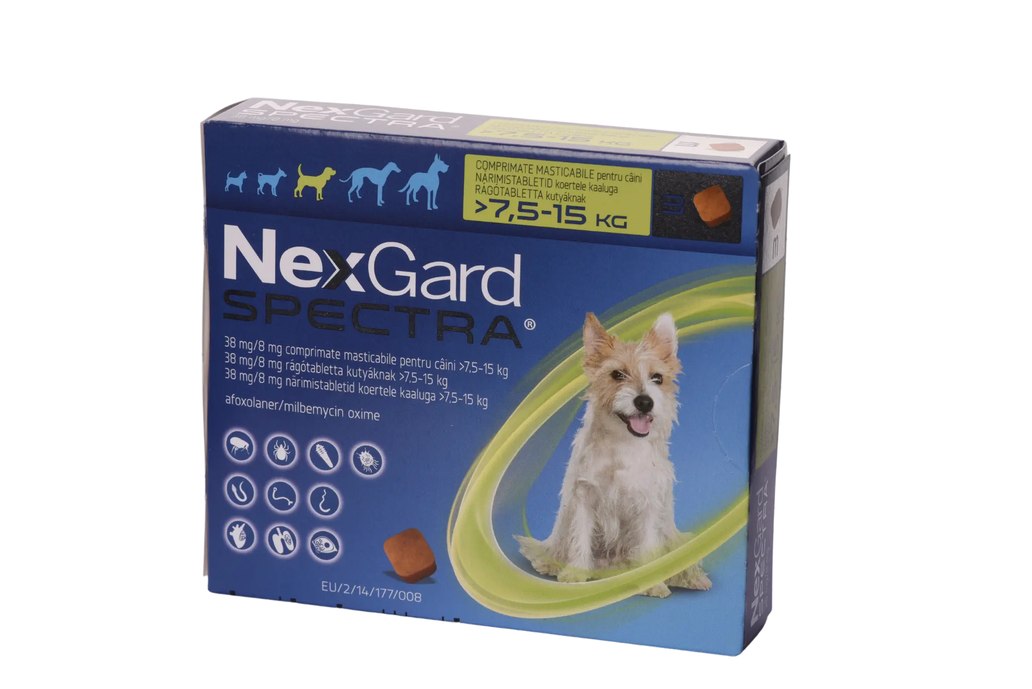 Antiparazitare interne și externe - NexGard Spectra M pentru Câini (7.6-15 kg) - 37.5 mg