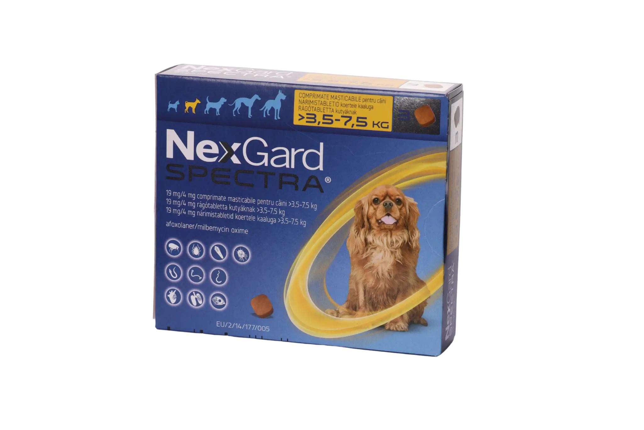 Antiparazitare interne și externe - NexGard Spectra S pentru Câini (3.6-7.5 kg) - 18.75 mg