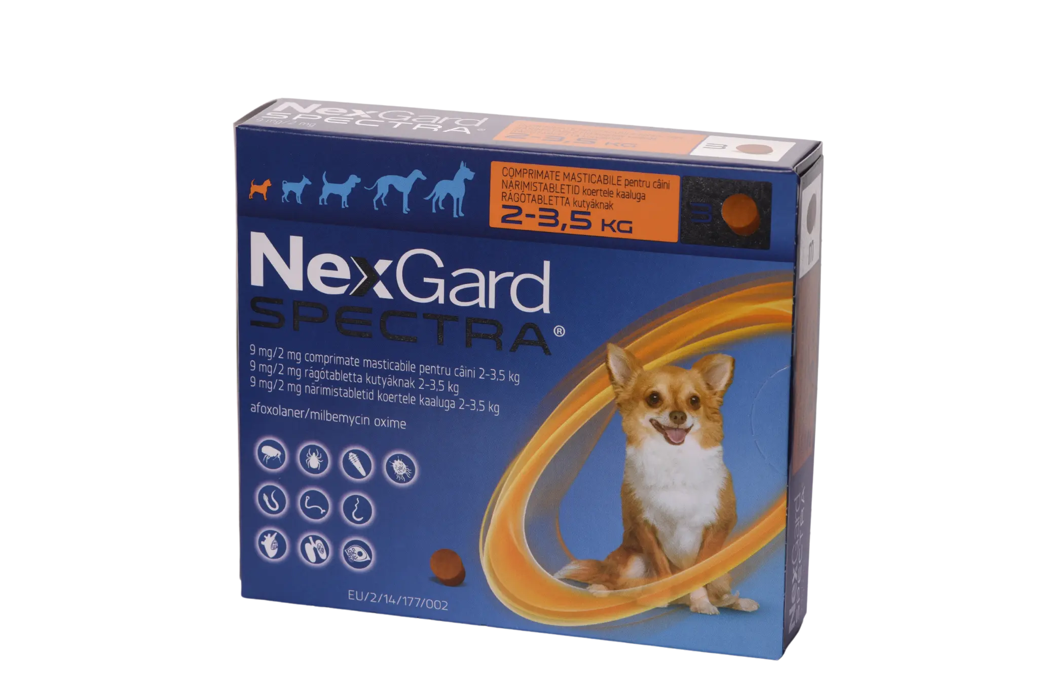 Antiparazitare interne și externe - NexGard Spectra XS pentru Câini (2-3.5 kg) - 9.37 mg
