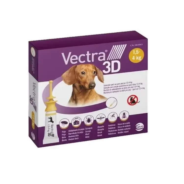 Câini - Vectra 3D Antiparazitar pentru Câini (1.5-4 kg)