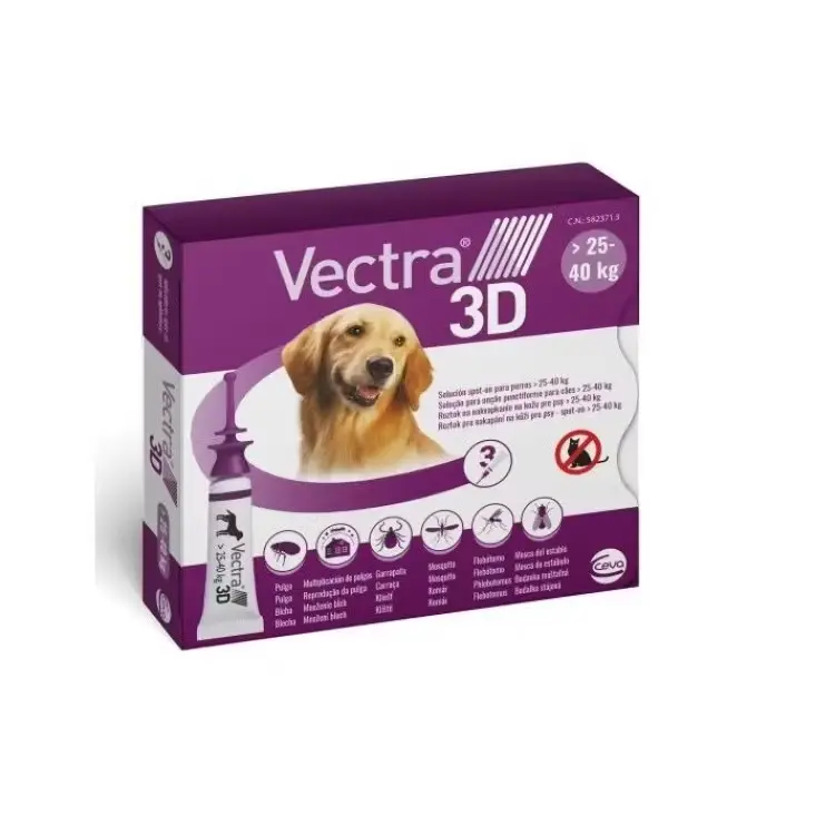 Câini - Vectra 3D Antiparazitar pentru Câini (25-40 kg)