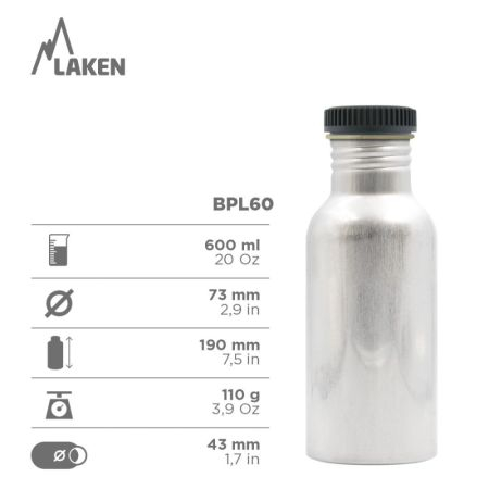Recipient din aluminiu  Ukelele 600 ml Laken [1]