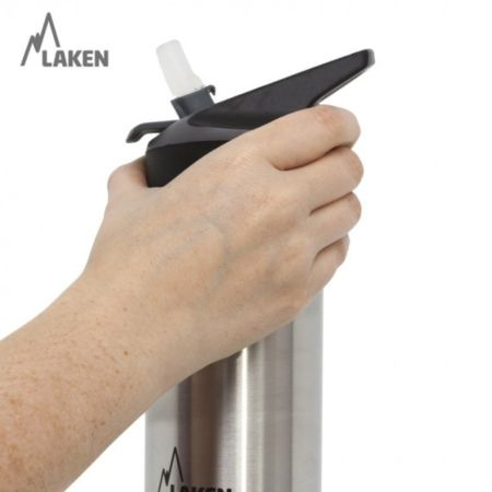 Termos inox cu capac automat Jannu, Galben, 350 ml, Laken [1]