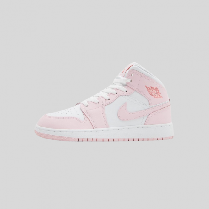 Air Jordan 1 Mid Pink Foam Fire Red (GS) [1]
