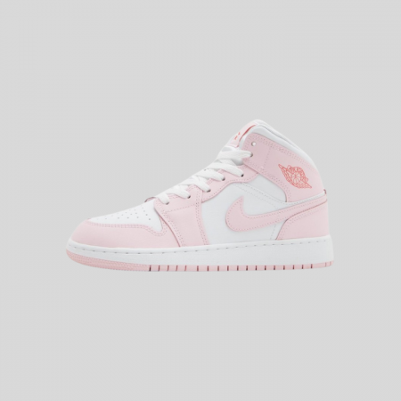 Femei - Air Jordan 1 Mid Pink Foam Fire Red (GS)