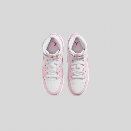 Air Jordan 1 Mid Pink Foam Fire Red (GS) [1]