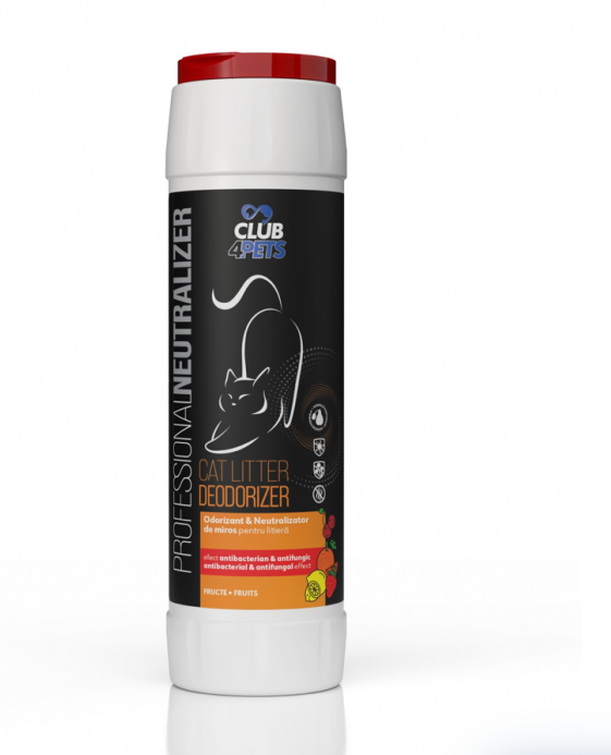 CLUB4PETS ODORIZANT & NEUTRALIZATOR DE MIROS PENTRU LITIERĂ, CU AROMĂ DE FRUCTE, Set 2x500g [2]