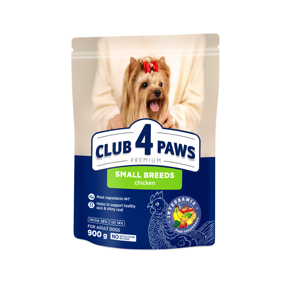 Club 4 Paws Hrana uscata caini de talie mica, cu pui, 900g [1]