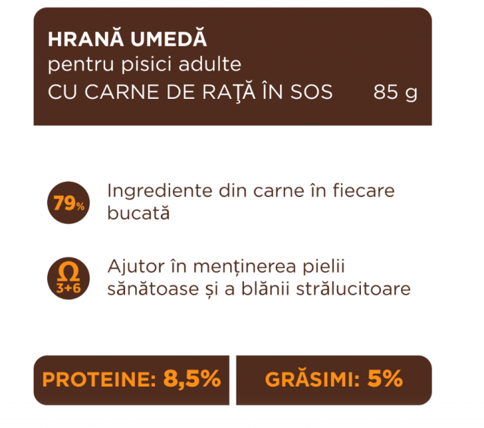 CLUB 4 PAWS Plic hrana umeda pisici adulte, Rata in sos, Set 24x85g [2]
