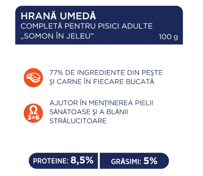 CLUB 4 PAWS Plic hrana umeda pisici adulte, Somon in jeleu, Set 24x100g [2]