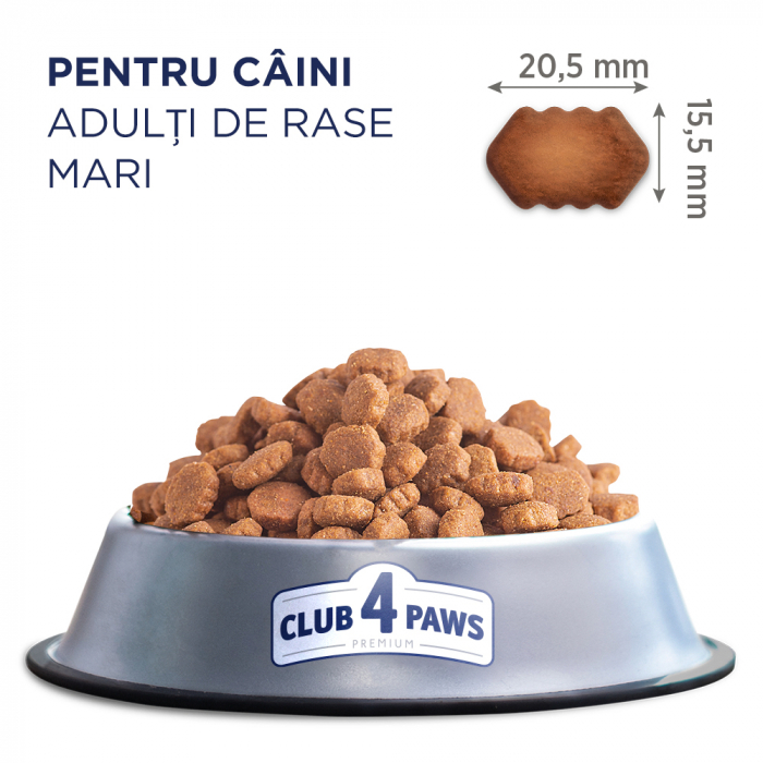 CLUB4PAWS Hrana uscata caini adulti, Talie mare, Pui, 14kg [2]
