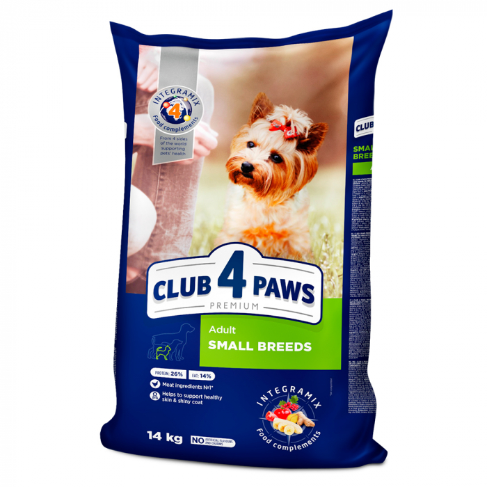 CLUB 4 PAWS Hrana uscata caini adulti, Talie mica, Pui, 14kg [1]