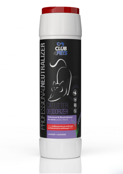 CLUB4PETS ODORIZANT & NEUTRALIZATOR DE MIROS PENTRU LITIERĂ, CU AROMĂ DE LAVANDĂ, Set 2x500g [2]
