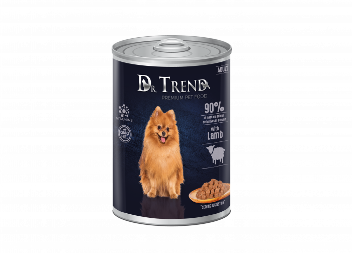 Dr.TREND Conserva pentru caini adulti, Miel in sos, 400g [1]
