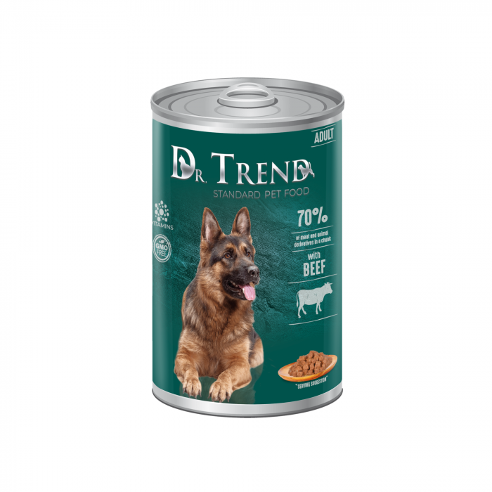 Dr.TREND Conserva pentru caini adulti, Vitel in sos, 1250g [1]