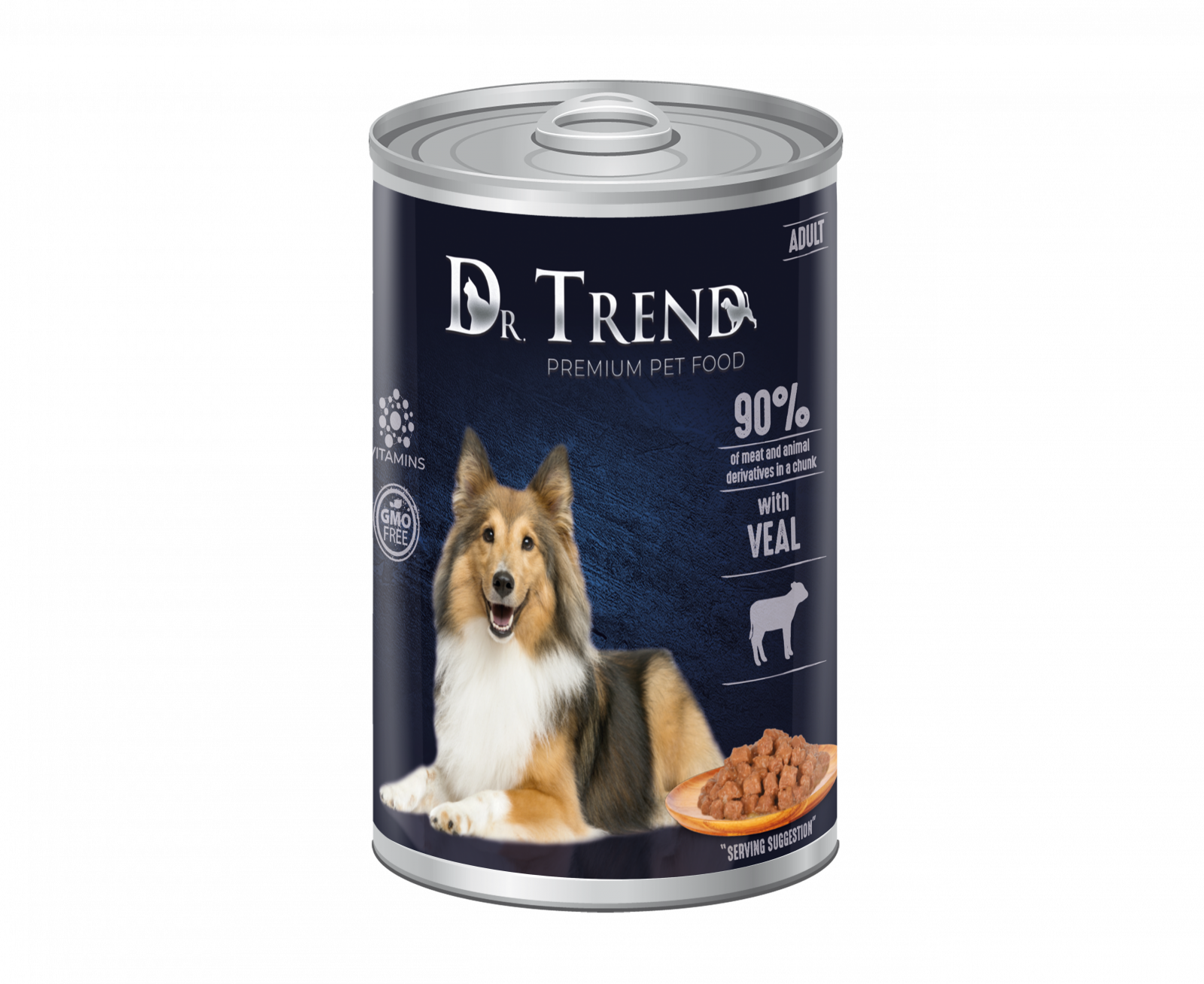 Dr.TREND Conserva pentru caini adulti, Vitel in sos, 400g [1]
