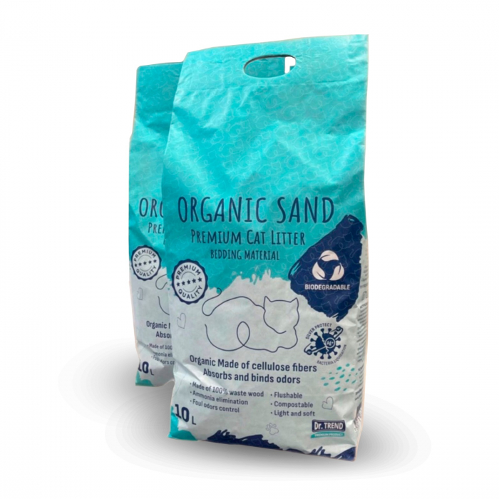 Dr.TREND Organic Sand, Asternut organic pisici, 10L [1]