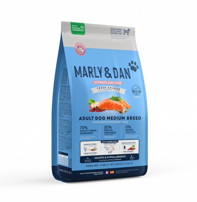 MARLY&DAN HRANA USCATA PENTRU CAINI ADULTI DE TALIE MEDIE 4kg [1]