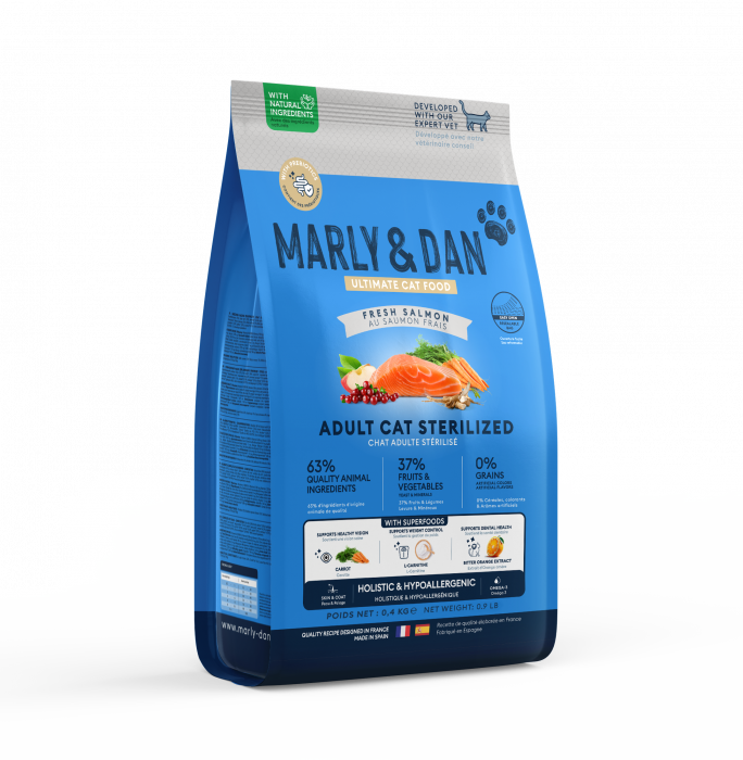 MARLY&DAN HRANA USCATA PENTRU PISICI STERILIZATE 400g [1]