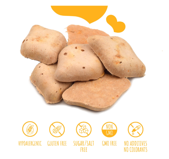 MAVSY Recompense caini FREEZE DRIED Meringue de Cerb cu macese si dovleac 50g [2]