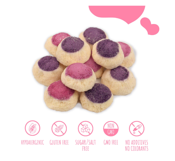 MAVSY Recompense caini FREEZE DRIED Panna cotta cu iaurt si fructe de padure 50g [2]