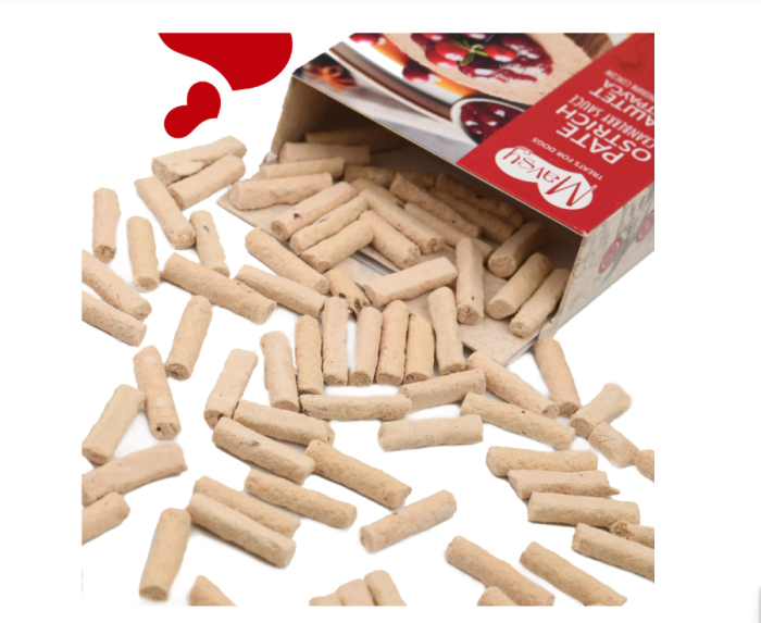 MAVSY Recompense caini FREEZE DRIED Pate de Strut in sos de merisoare 50g [3]