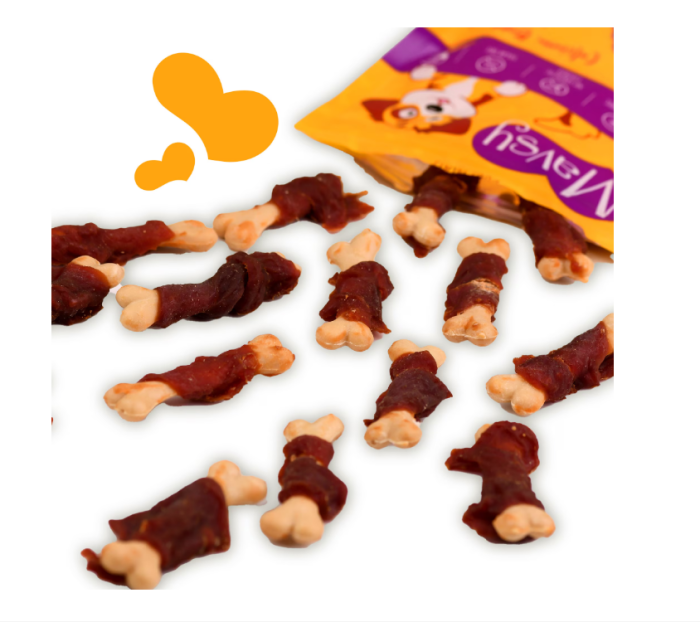 MAVSY Recompense caini Jerky Calcium Bone de Rata 100g [3]