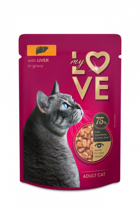 MY LOVE Plic pisici Ficat in sos, Set 24x85g [1]