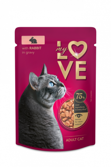 MY LOVE Plic pisici Iepure in sos, Set 24x85g [1]