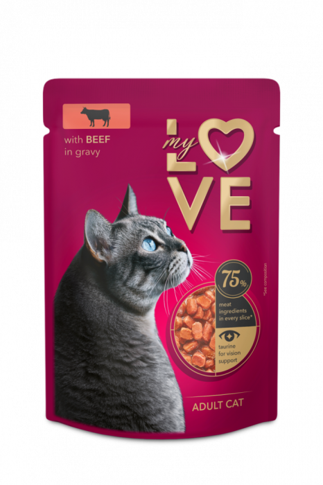 MY LOVE Plic pisici Vita in sos, Set 24x85g [1]