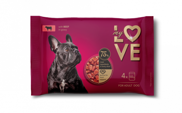 MY LOVE SET Plic caini Vita in sos (4x100g) [1]