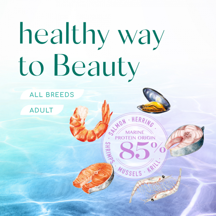 OPTIMEAL Beauty Harmony, Hrana uscata fara cereale pentru pisici, Fructe de mare, 1.5kg [3]
