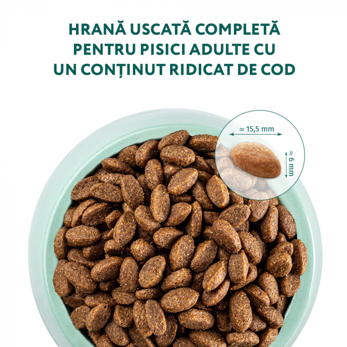 OPTIMEAL Extra Shine, Hrana uscata pisici adulte, Cod, 10kg [2]