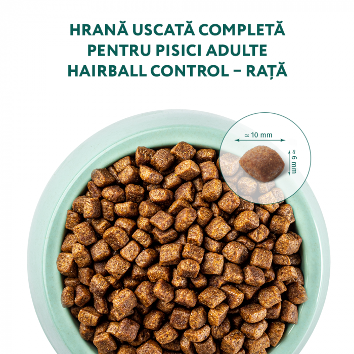 OPTIMEAL Hairball Control, Hrana uscata pisici adulte, Eliminarea ghemotoacelor, Rata, 4kg [2]