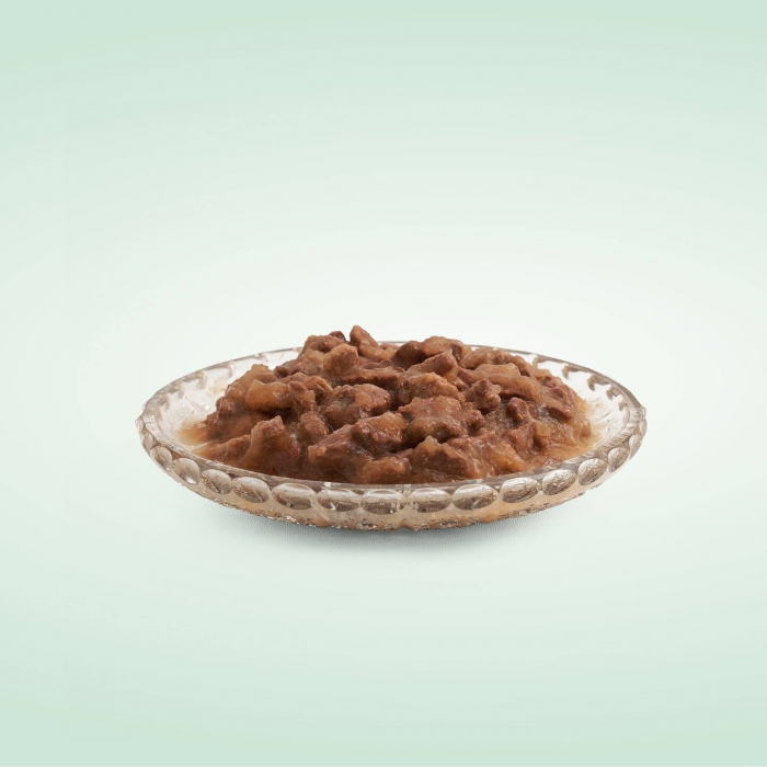 OPTIMEAL Hairball control, Plic hrana umeda pisici adulte, Rata si ficat in jeleu de mere, Set 12x85g [3]