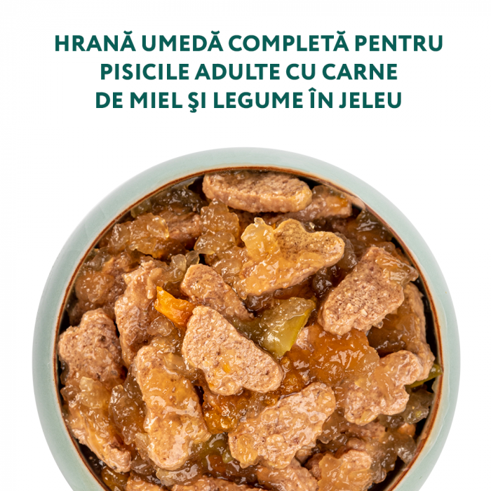 OPTIMEAL Set 3+1 Plicuri hrana umeda pentru pisici adulte, Miel si legume in jeleu, 4x85g [2]