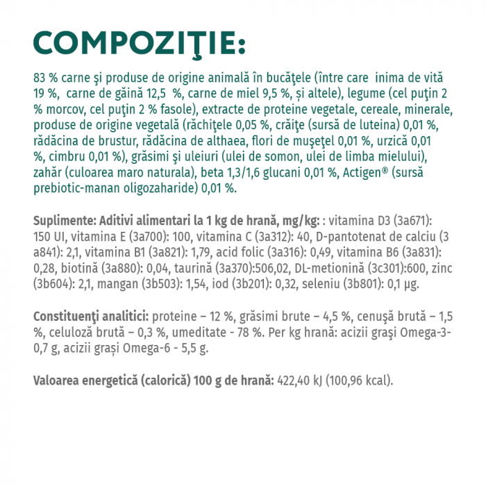 OPTIMEAL Set 3+1 Plicuri hrana umeda pentru pisici adulte, Miel si legume in jeleu, 4x85g [6]