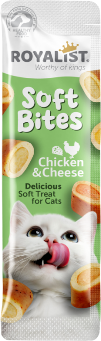 ROYALIST Recompense pisici Soft Bites Pui si branza. Set 12x10g [1]