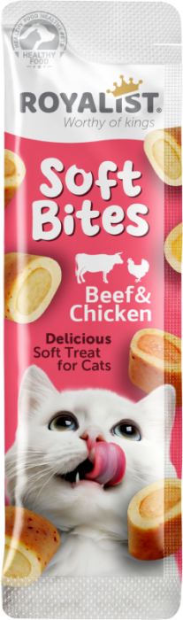 ROYALIST Recompense pisici Soft Bites Vita si pui. Set 12x10g [1]