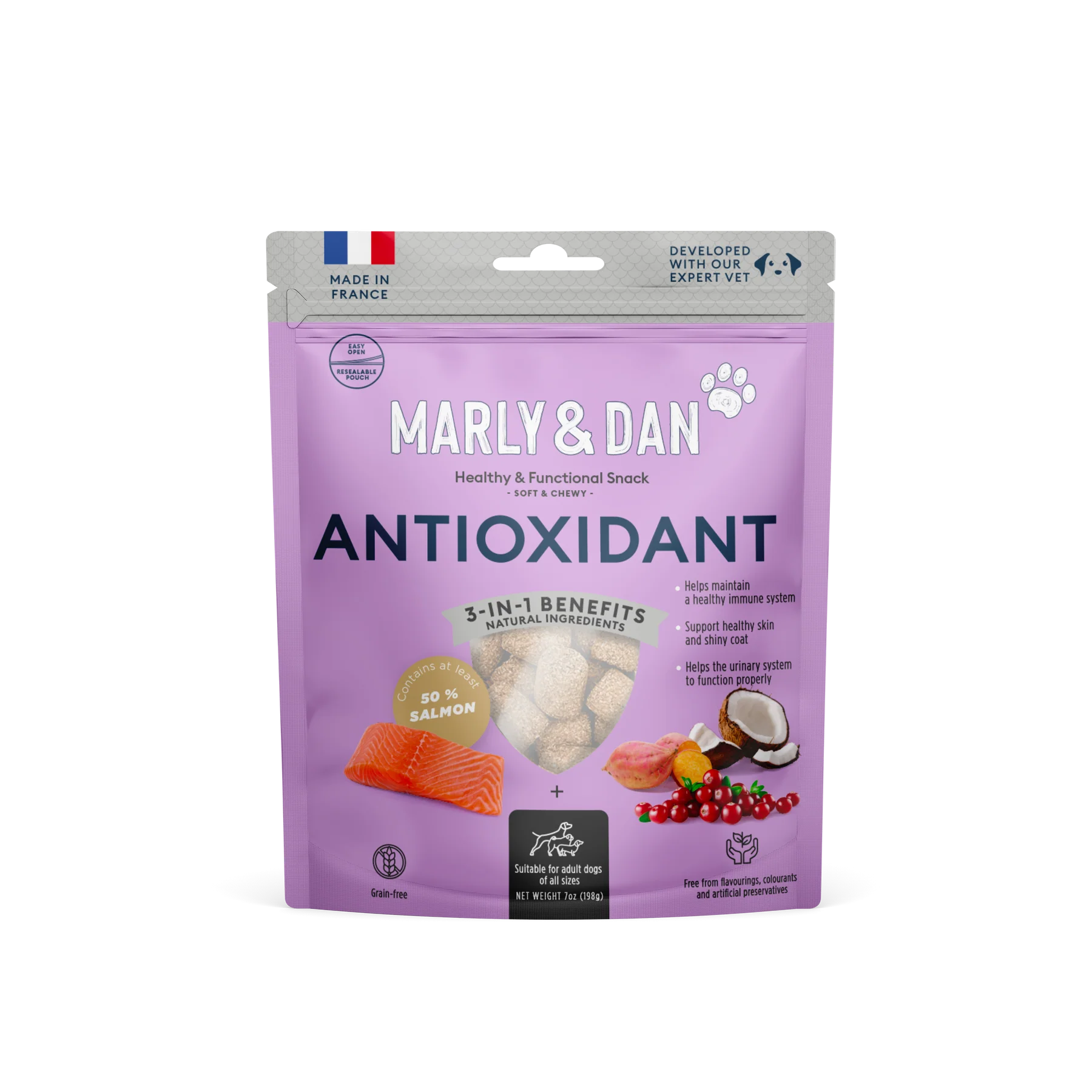MARLY&DAN Suplimente Soft&Chewy ANTIOXIDANT pentru caini 100g [1]