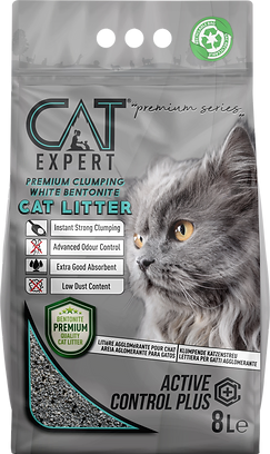 CAT EXPERT Active Control Plus Clumping, Asternut igienic pisici, Bentonita alba, 8L [0]