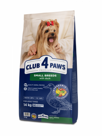 Hrana uscata - CLUB4PAWS Hrana uscata caini adulti, Talie mica, Rata, 14kg