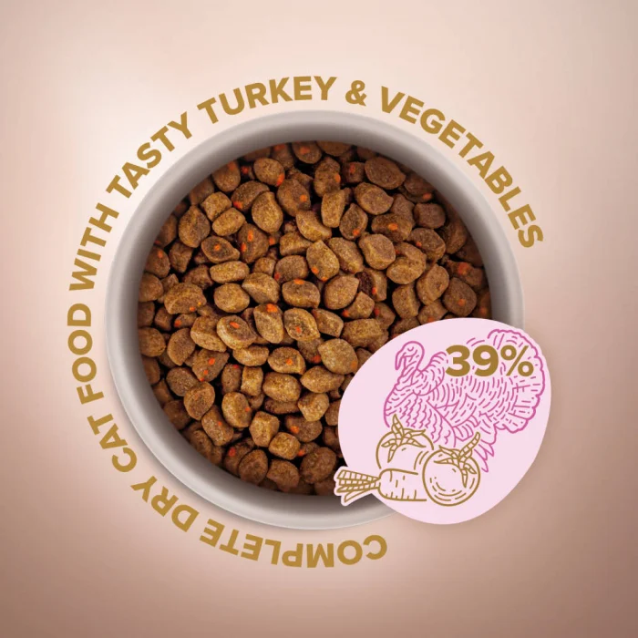 CLUB 4 PAWS Selection, Hrana uscata pisici adulte, Curcan si legume, 300g [1]