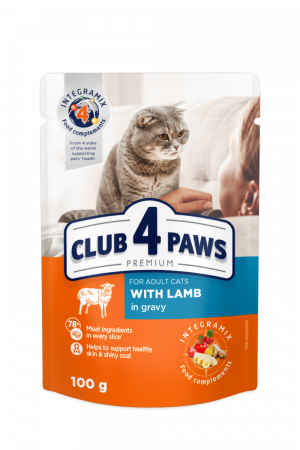 Hrana umeda - CLUB4PAWS Plic hrana umeda pisici adulte, Miel in sos,  Set 24x100g