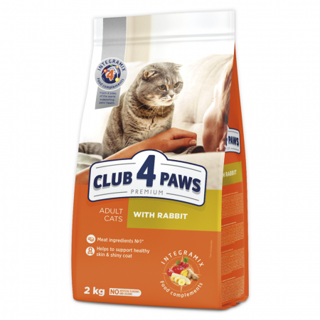 Pisici - CLUB4PAWS Premium Hrana uscata completa pentru pisici adulte, Iepure, 2kg