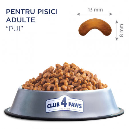 CLUB4PAWS Premium Hrana uscata pisici adulte, Pui, 14kg [1]
