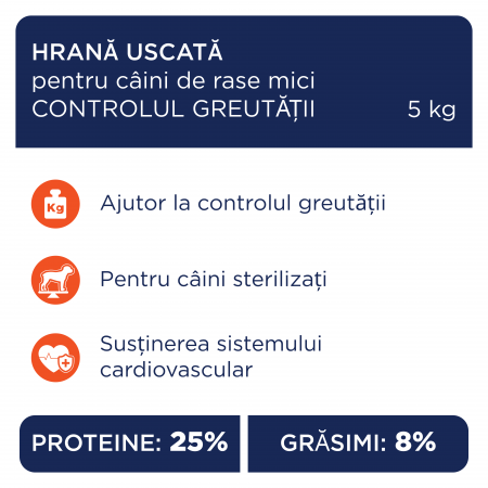 CLUB4PAWS Light, Hrana uscata caini adulti, Controlul greutatii, Talie mica, Curcan, 5kg [2]