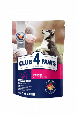 CLUB4PAWS, Hrana uscata catei juniori, Toate rasele, Pui, 400g [0]
