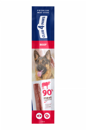 Recompense - CLUB4PAWS Premium Recompense pentru caini, Stick cu vita, 12g