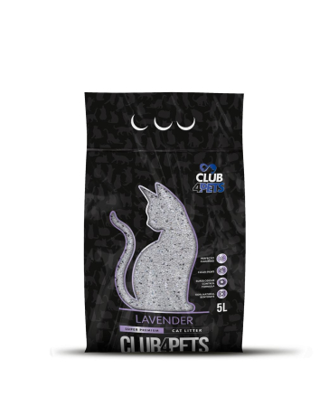 Asternut igienic - CLUB4PETS, Asternut igienic super premium pentru pisici, Lavanda, 5L